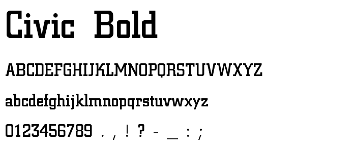 Civic Bold font
